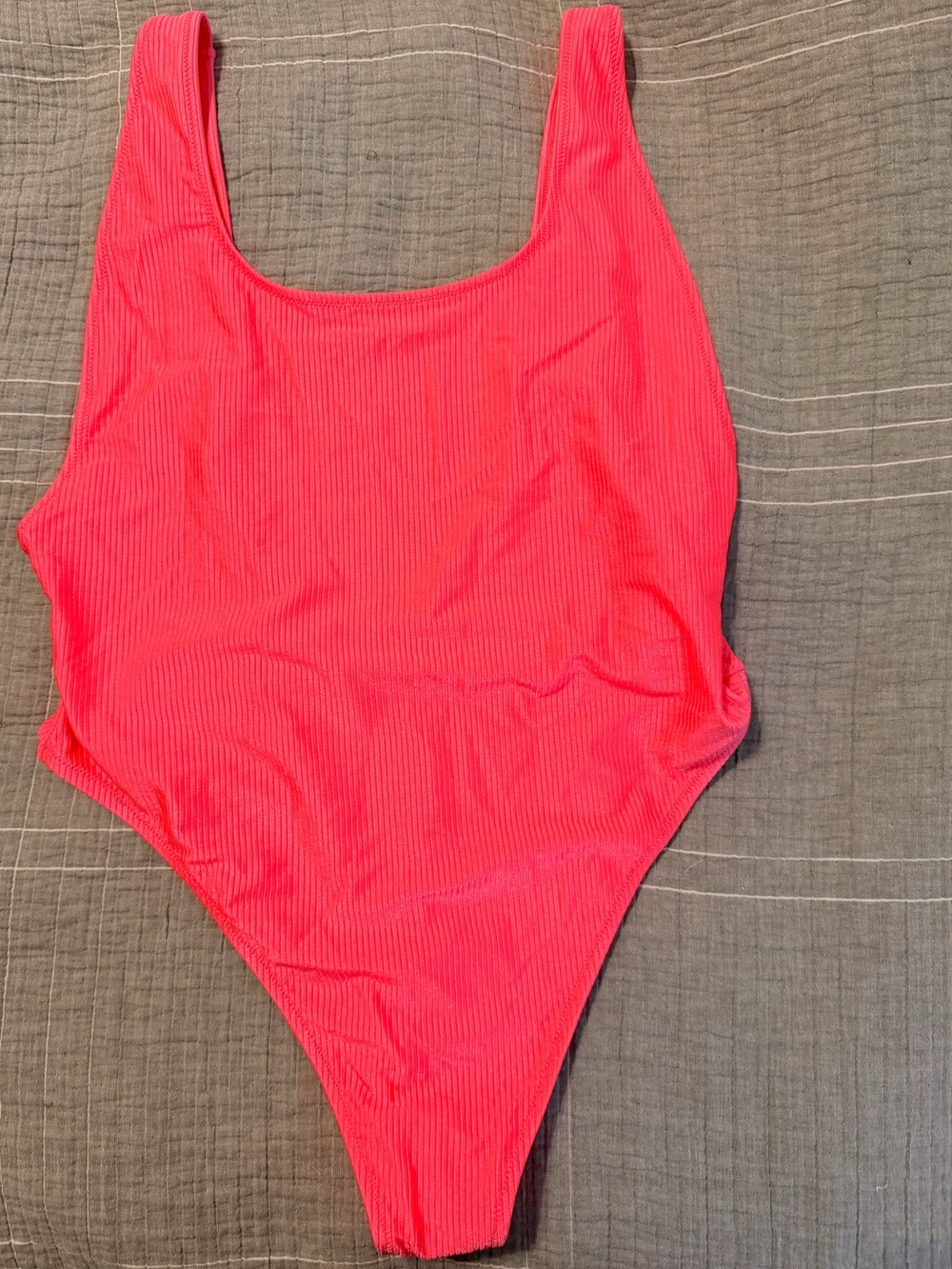 American Eagle Outfitters Hot Pink Ribbed One-Piece Swimsuit